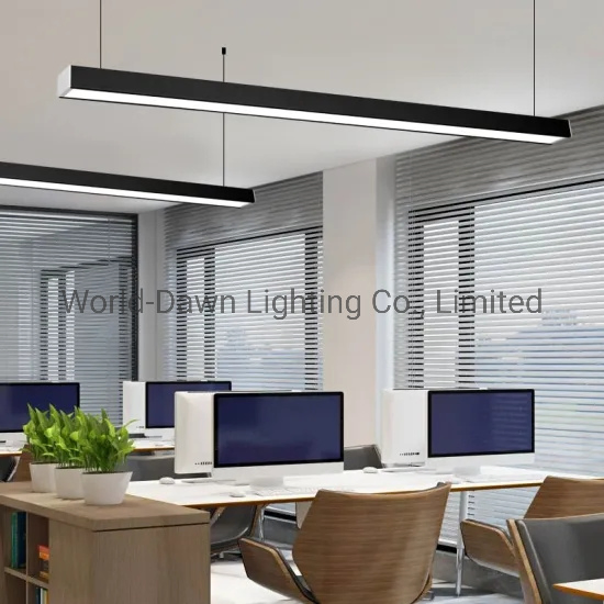 Commercial Indoor Lighting Linkable T8 Tube Chandelier Lamp Plastic Housing Surface Mounted Ceiling Suspended Office Batten Pendant LED Linear Light