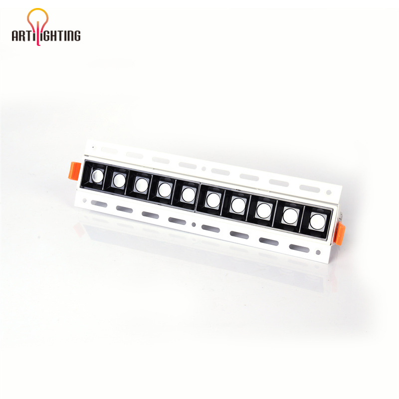 Customized LED Chip Isolated Flicker Free Driver AC85-265V Grill Recessed LED Downlight in Trimless Frame for Linear Lighting