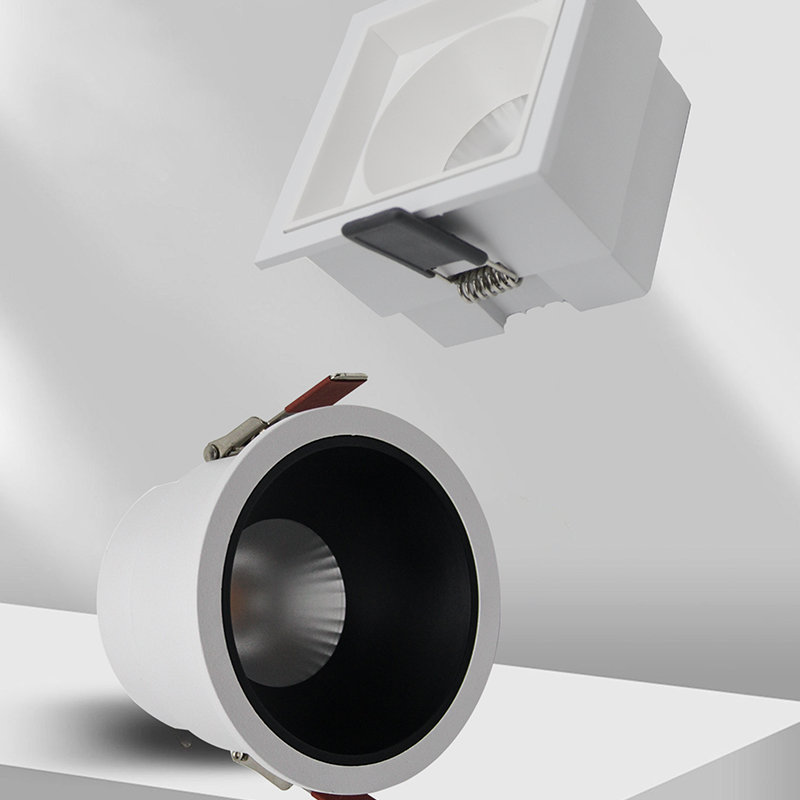 Aluminum Shell Embedded LED Downlights Indoor Commercial Anti-Glare Core Spotlights for Deep Lighting