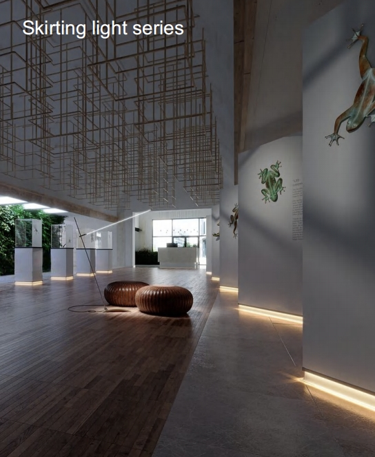 Commercial Office Surface Mounted Ceiling Pendant Linear Strip Lighting System Recessed Linkable LED Linear Light