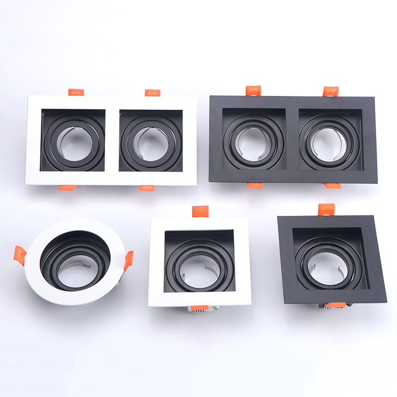 LED Recessed Trimless Adjustable Aluminum GU10 Downlight Module 7W Anti-Glare Dimmable