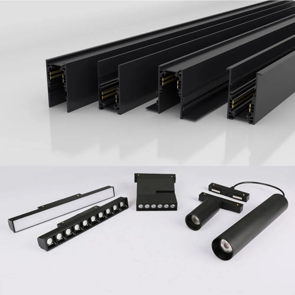 Smart 48V Magnetic LED Linear Track Spot Lighting System Magnetic Magnet Rail LED Lamp Magnetic Track Light
