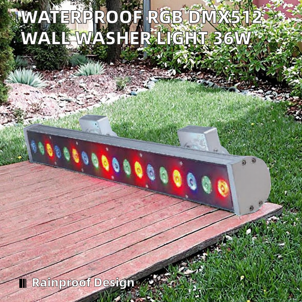 RGB Aluminum Alloy Wall Washer LED Light IP65 Waterproof DMX512 Outdoor Building Landscape Light Dimmable