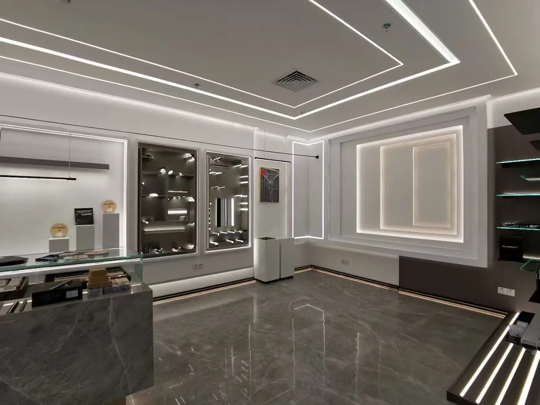 Commercial Office Surface Mounted Ceiling Pendant Linear Strip Lighting System Recessed Linkable LED Linear Light