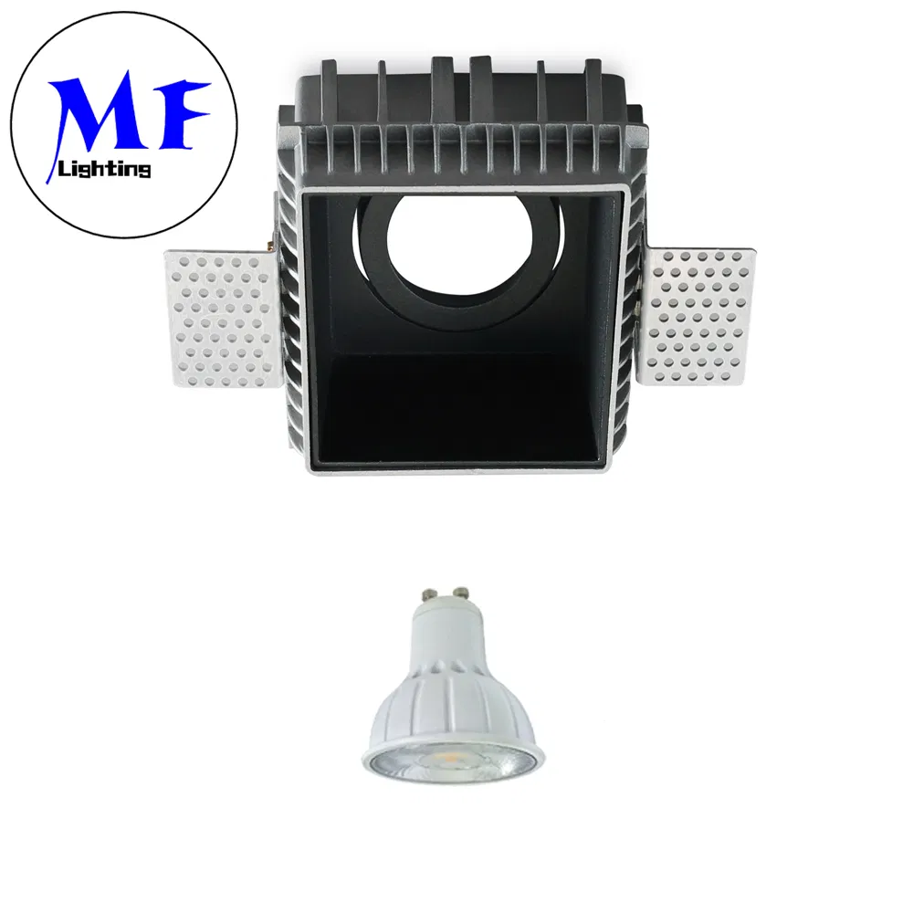 3W/5W/7W/8W/12W Trimless/Frameless LED Downlight with GU10 MR16 Bulb Replaceable Square and Round Recessed Spot Downlight LED Spotlights