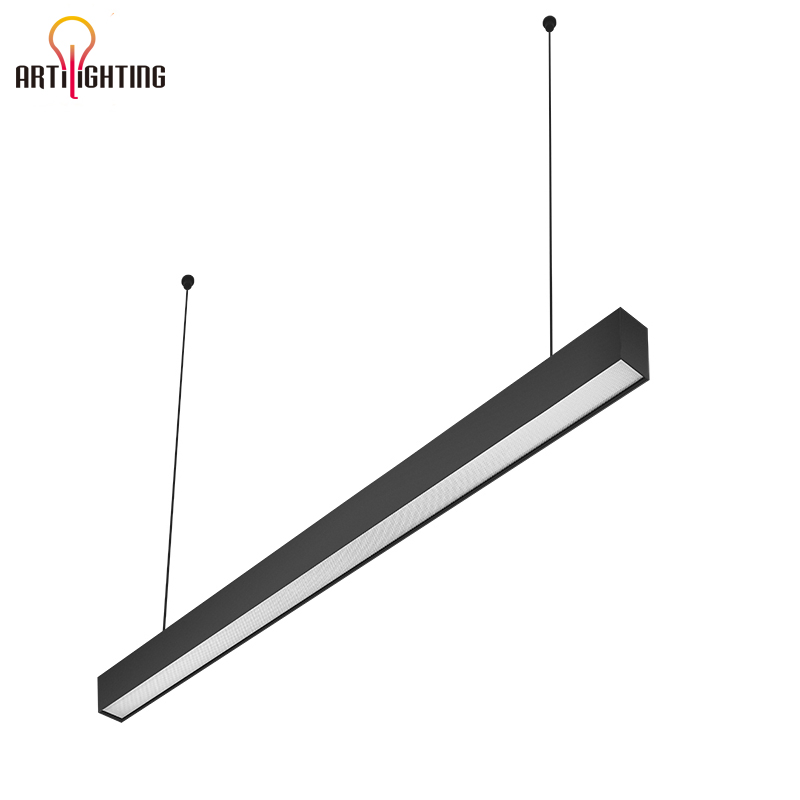 Commercial Office Surface Mounted Ceiling Pendant Linear Strip Lighting System Recessed Linkable LED Linear Light