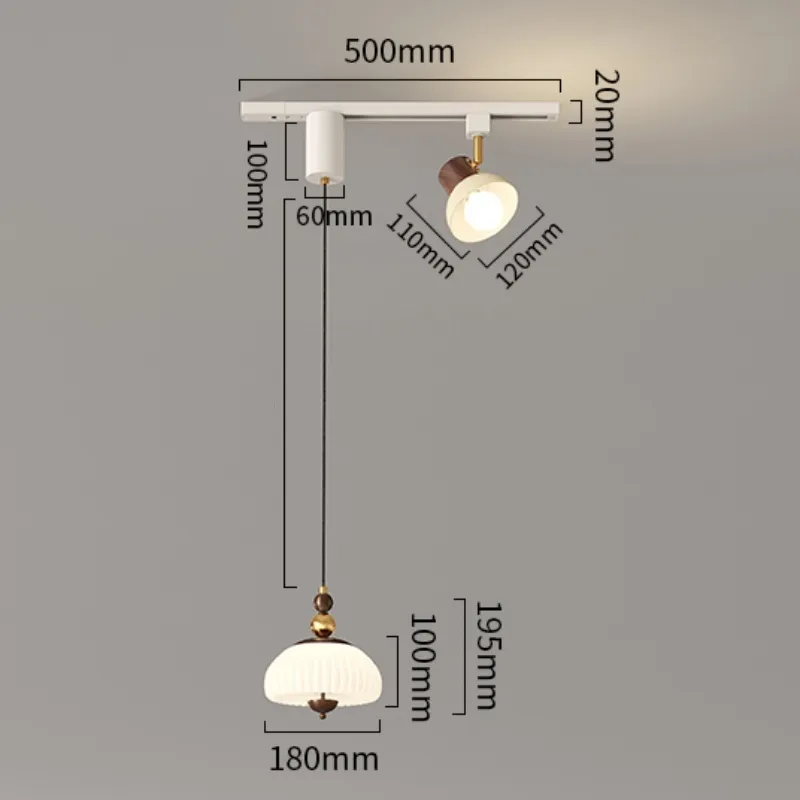 New Chinese Style Design and Decoration LED Light Magnetic System Track Light Linear Rail Pendant Light (ZY-D022)
