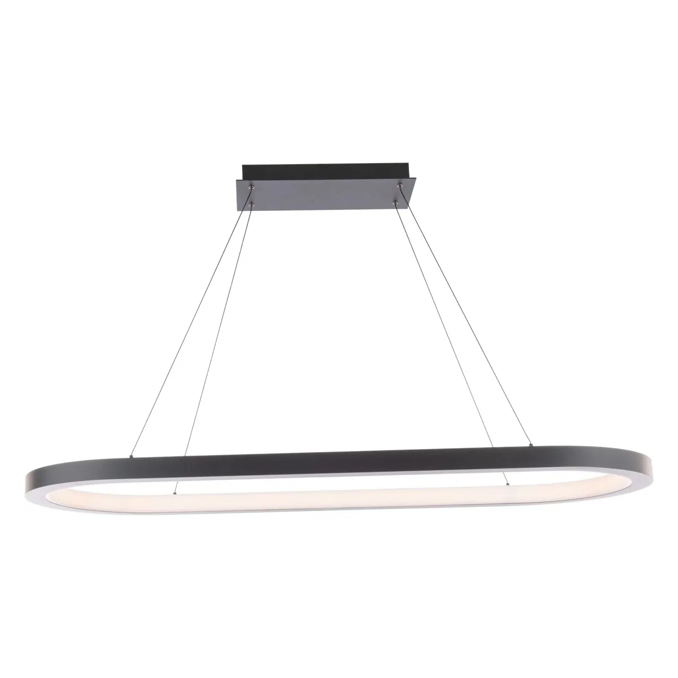 Minimalist Oval Ring Suspended LED Linear Light Hot Sale Commercial Lighting Office Pendant Profile Light Fixtures Hanging