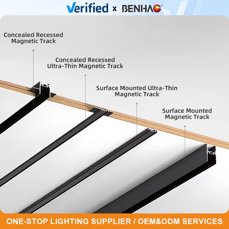 LED Track Light - Adjustable Magnetic Rail Spot Lights for Indoor &amp; Commercial Use Dimmable 3000K-6500K Ideal for Shops, Offices &amp; Galleries LED-Light-Bulbs