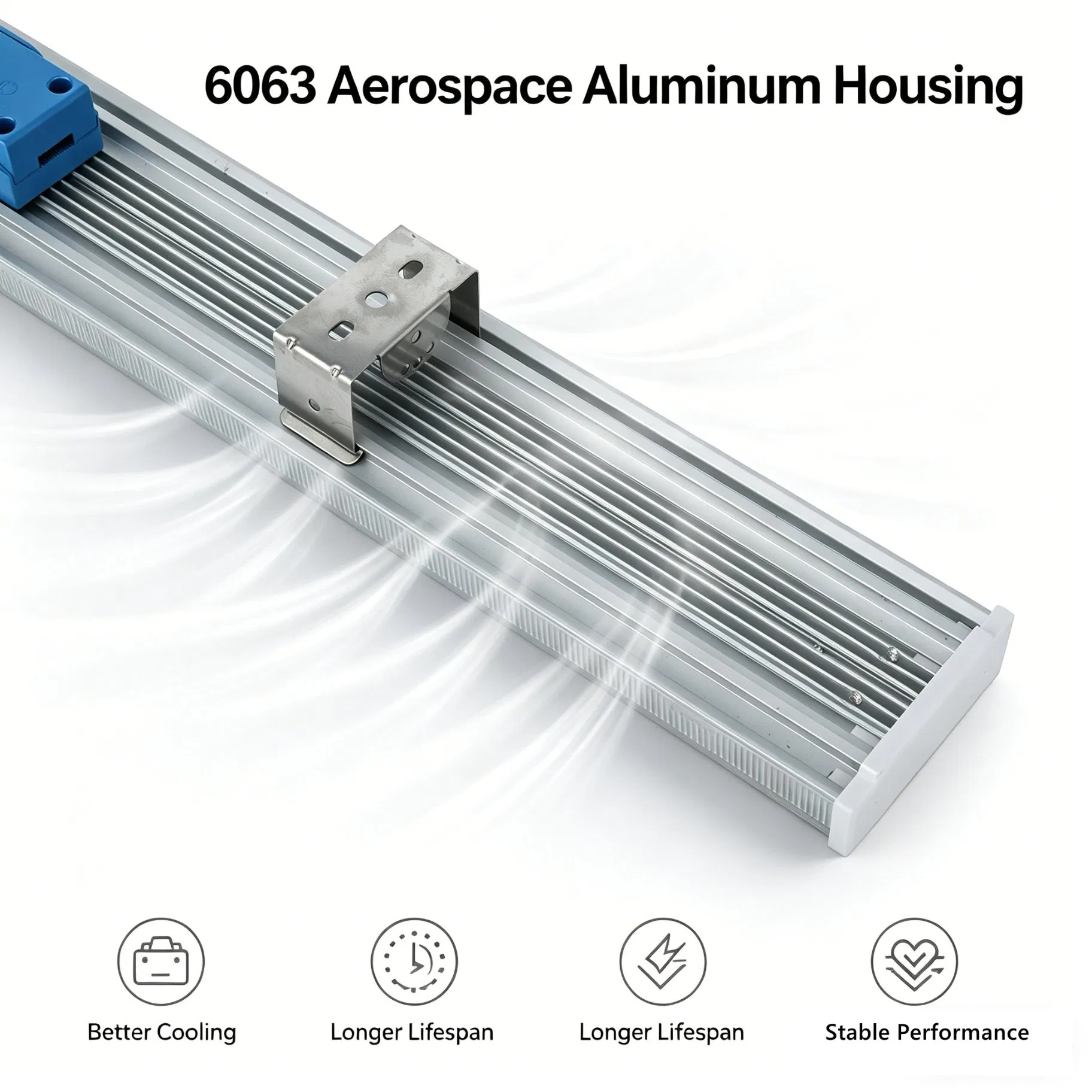 High Efficiency 180lm/W LED Track Linear Light for Commercial Supermarket Office Warehouse Lighting