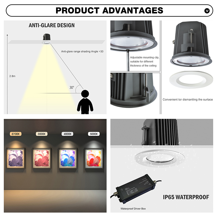 New Product Trimless COB Aluminum Modern 10W-32W Ceiling Recessed LED Downlight For Indoor Home Hotel Decor