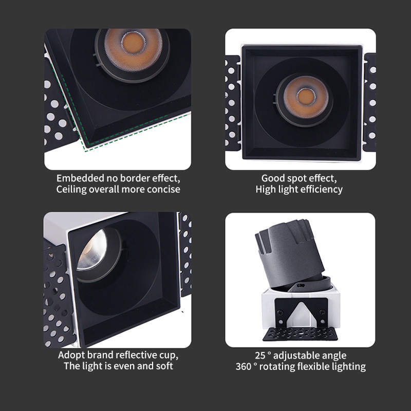 Wholesale Price Favorable Indoor Commercial square Embedded LED Deep Anti-glare Downlight