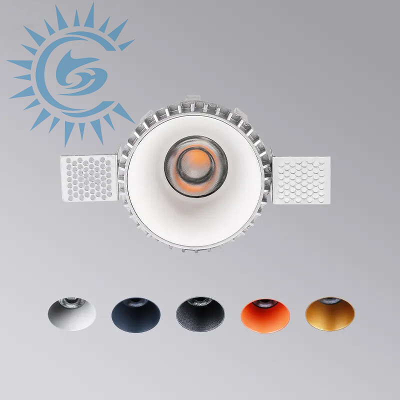 Hot Selling New Concept IP54 Waterproof Easy Installation Ceiling Recessed Aluminum 7W 10W Trimless LED COB Recessed Downlight for Interior