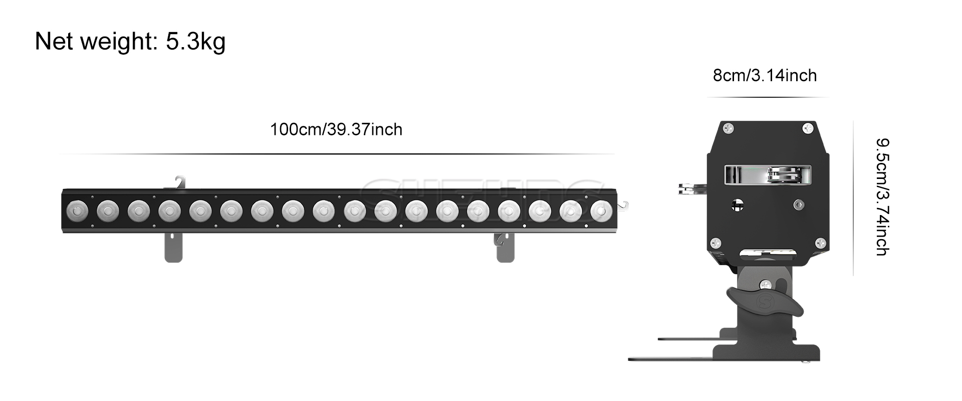 Shehds Hot Style Dmx 512 Led Wall Washer Rgb Rgbwa Uv Stage Lights 18X18W Wall Wash Linear Light Upgraded For Bar Indoor