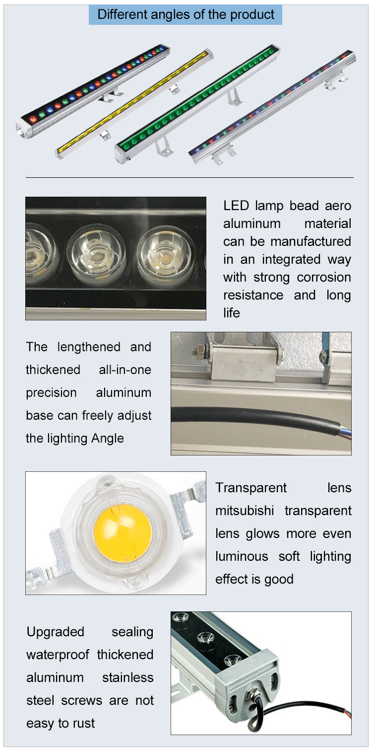 High Power Ip68 Waterproof Rgb 18w 25w 36w 40w 50w Aluminum Recessed Outdoor Led Wall Washer