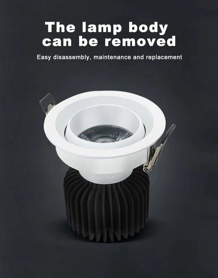 LED COB Frameless Ceiling Spotlight 30W High CRI Embedded Spot Light