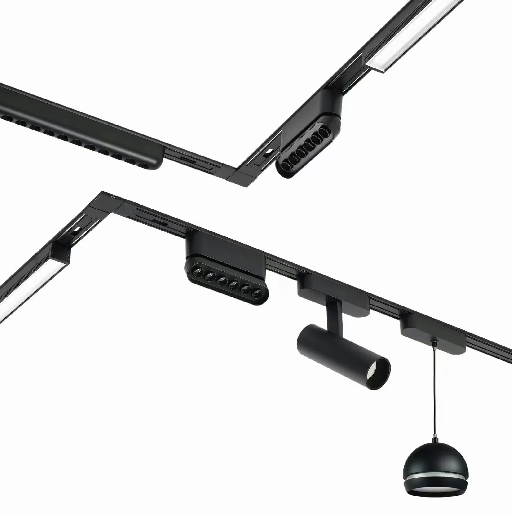 Indoor Surface Mounted 48V LED Magnetic Track Spotlight with Adjustable Angle