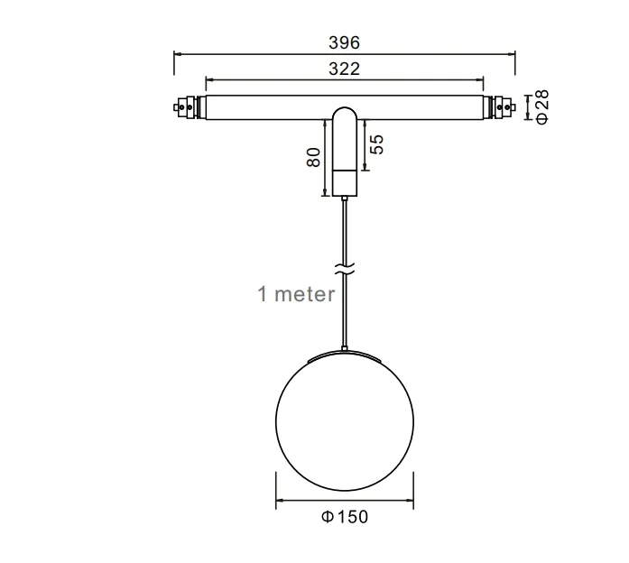 Elegant Pendant Downlight Linear LED Ceiling Spot Light Magnet Rail