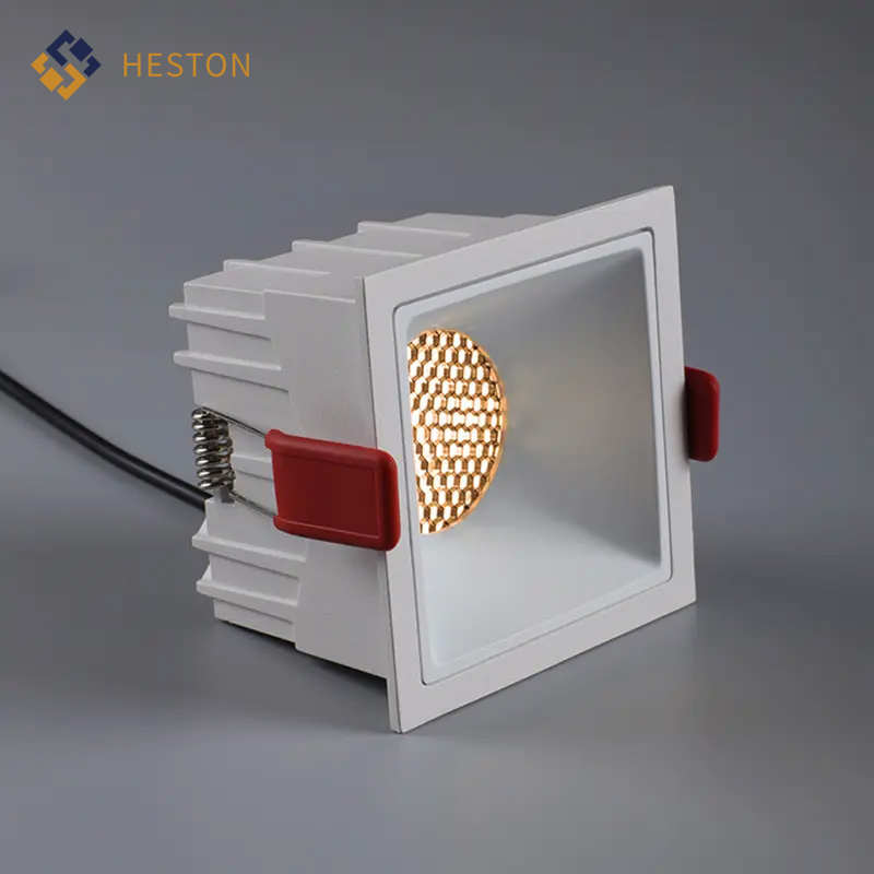7W 3000K High Quality Anti-Glare Project Aluminium Downlight Round Square Recessed Trimless Ceiling Indoor Down Light LED COB Spotlight