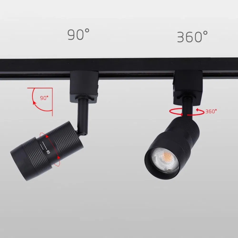 Exhibition Restaurant Clothing Store Adjustable LED Track Spotlight Small Angle Spotlight