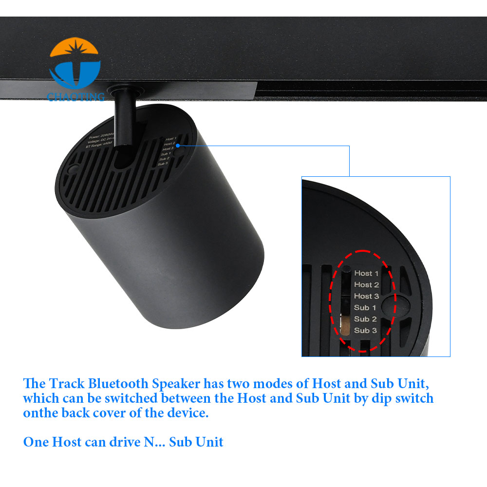 HOT Rail BT Speaker Lamps Adjustable Magnetic Track Lighting with External Speaker Ideal for Smart Home &amp; Office Environments