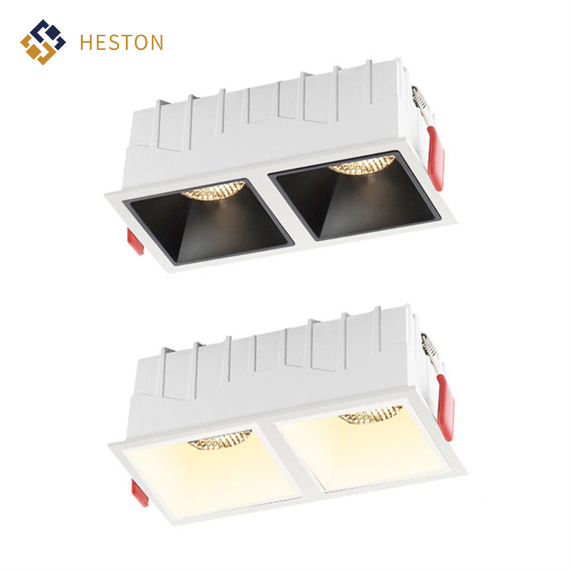 7W 3000K High Quality Anti-Glare Project Aluminium Downlight Round Square Recessed Trimless Ceiling Indoor Down Light LED COB Spotlight
