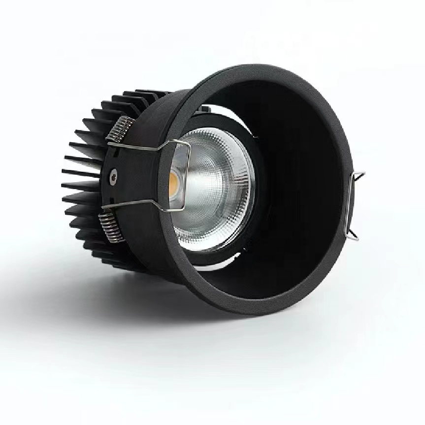 7w 9w 15w Ceiling Hotel Commercial Led Adjustable Recessed Cob Deep Anti-glare 75mm 95mm Cutout Downlight