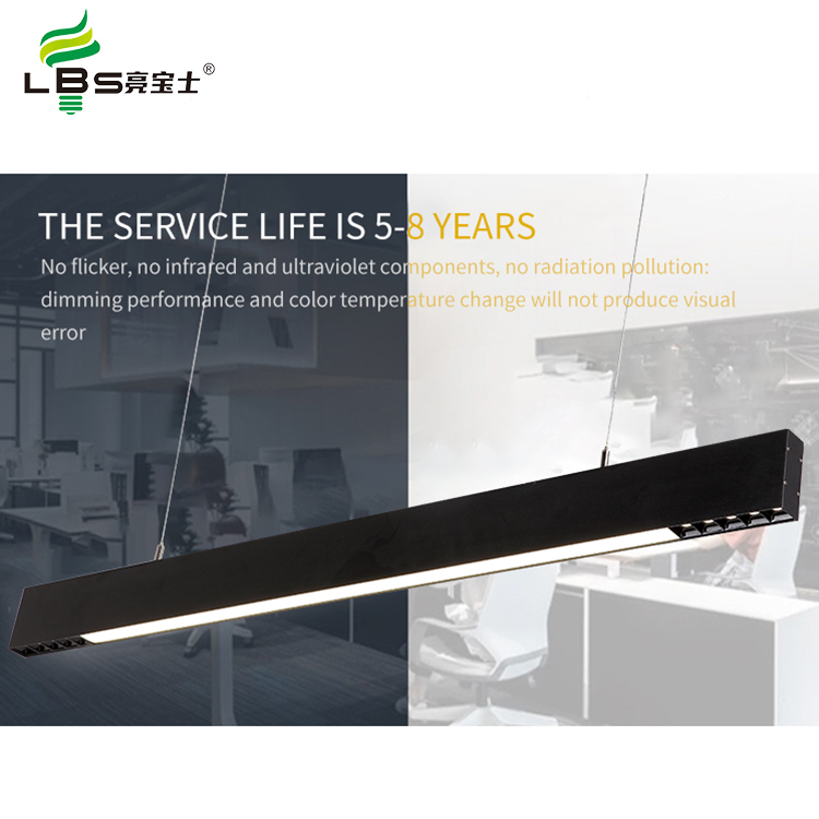Architectural Indoor Suspended Led Linear Lighting Fixtures White 36W LED Office Pendant Lamp