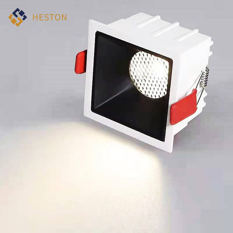 7W 4000K High Quality Anti-Glare Project Aluminium Downlight Round Square Recessed Trimless Ceiling Indoor Down Light LED COB Spotlight
