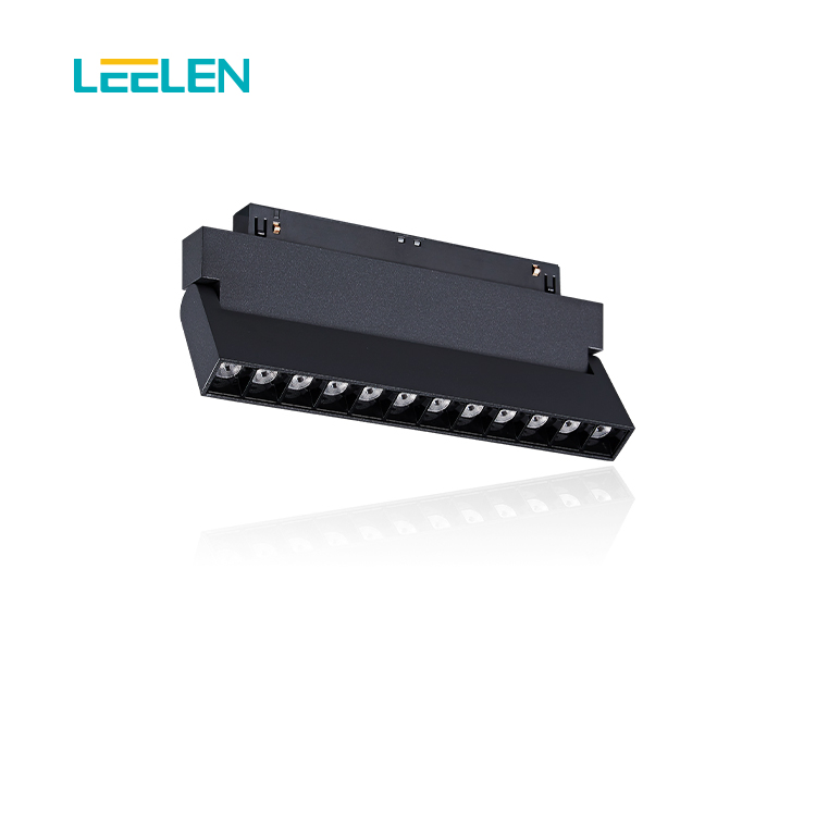 Leelen 48V Indoor Adjustable Linear Track Lights 12W Zigbee M2 Two-Color Magnetic Grille Light