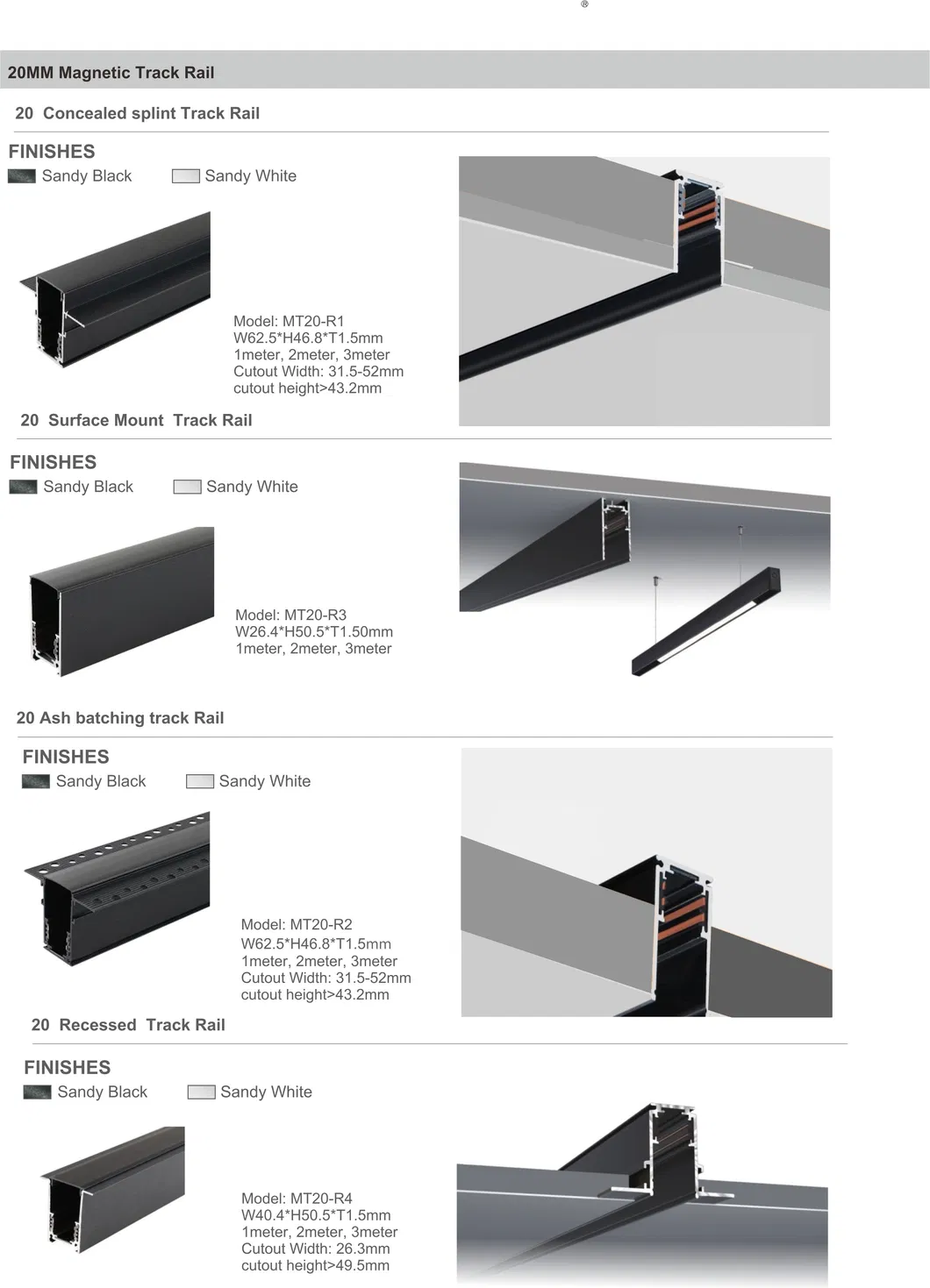 Linear Magnetic Track Light Detail