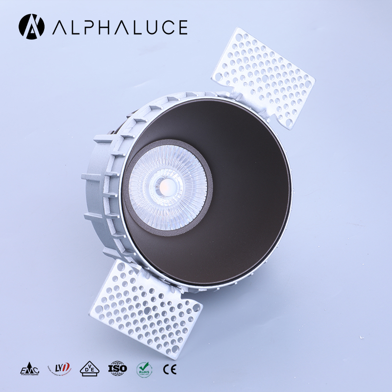 Antique Bronze Color Adjustable Trimless Module Mr16 Gu10 Housing Aluminum Downlight Spotlight Led For Home Living Room Recessed