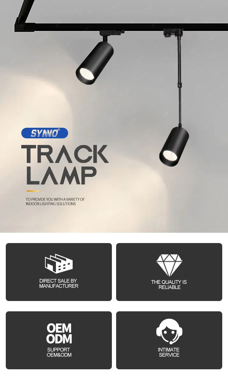 Commercial 48V COB Linear Rail System Spot Magnetic Tracklight LED Track Light