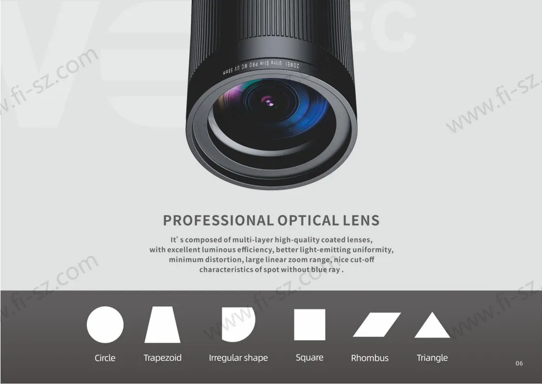 LED Track Light Projector, Shapeable Focus Beam, Adjustable Spotlight