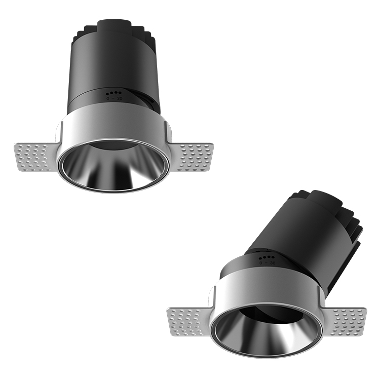 Wall Washer Hotel Adjustable Recessed Mounted Trimless 12W COB LED Downlight