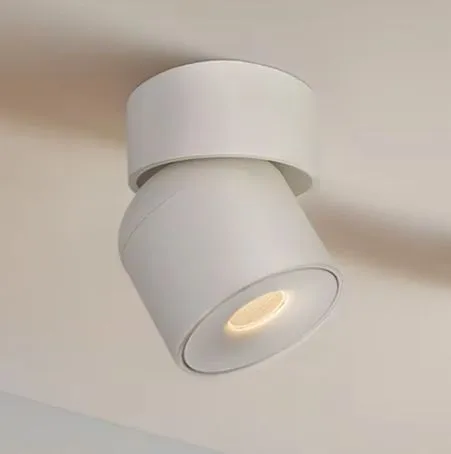 Aluminum High CRI 355 Degree Round Rotation LED Surface Mounted Ceiling Spotlight 7W 15W Spot Light