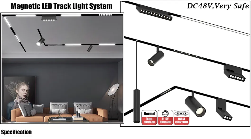 Magnetic LED Track Light System