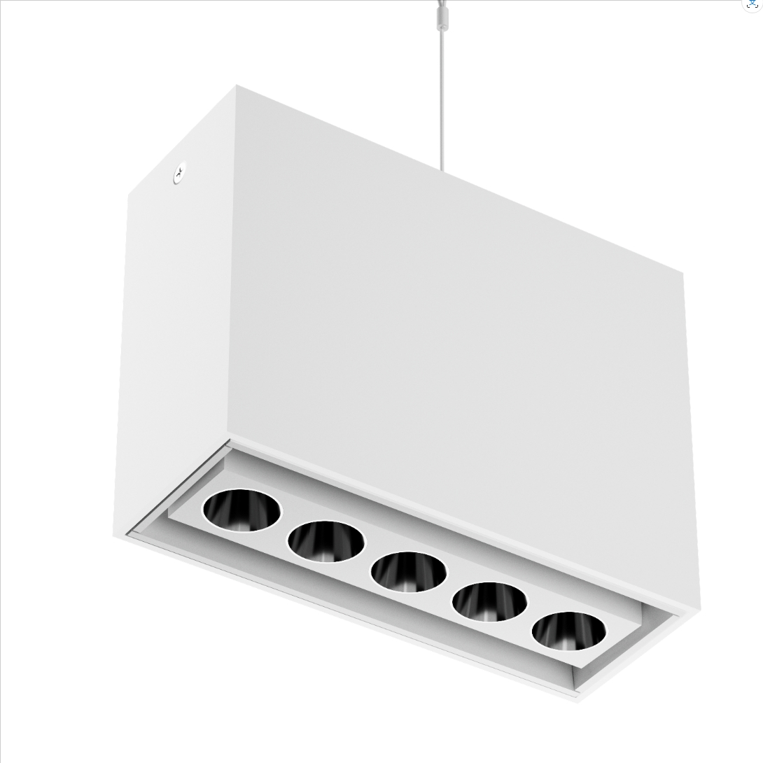 Ceiling Recessed Surface Interchangeable Downlight 10W Ra95 Anti Glare Slim Linear Shape LED Grille Downlight