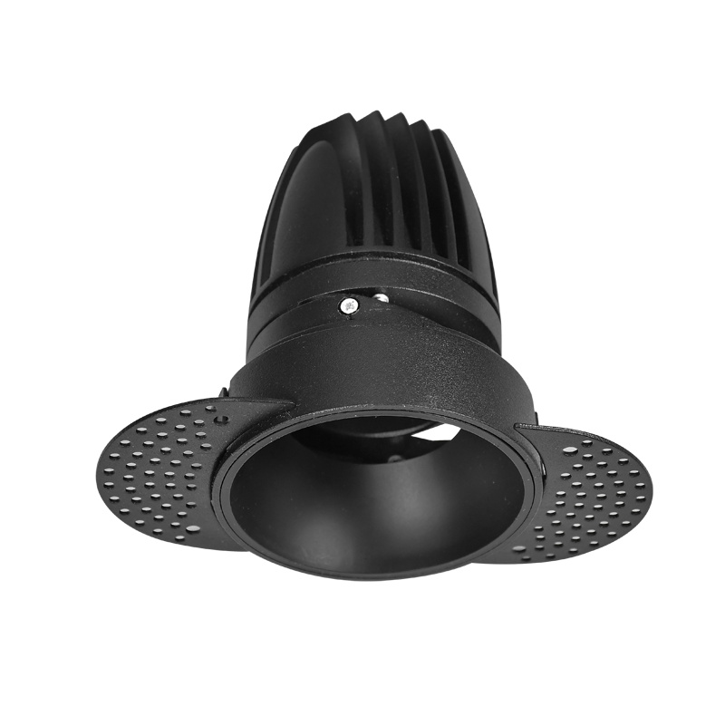 Indoor Lighting Anti Glare Adjustable 7W 9W 12W 15W COB Deep Recessed Trimless Downlight