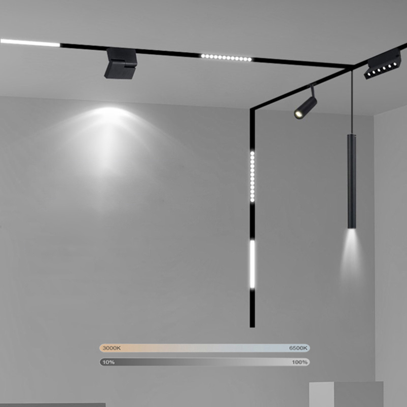No Main Light Modern Design Indoor Recessed Surface Mounted Led Track Lamp Commercial Spot Linear Light Magnetic Led Track Light
