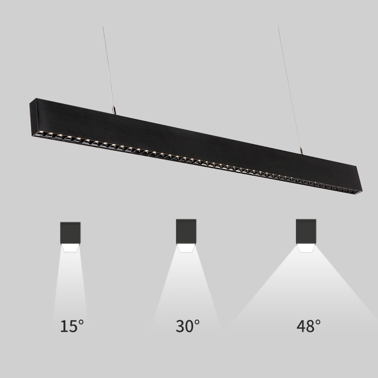 Architectural Indoor Suspended Led Linear Lighting Fixtures White 36W LED Office Pendant Lamp