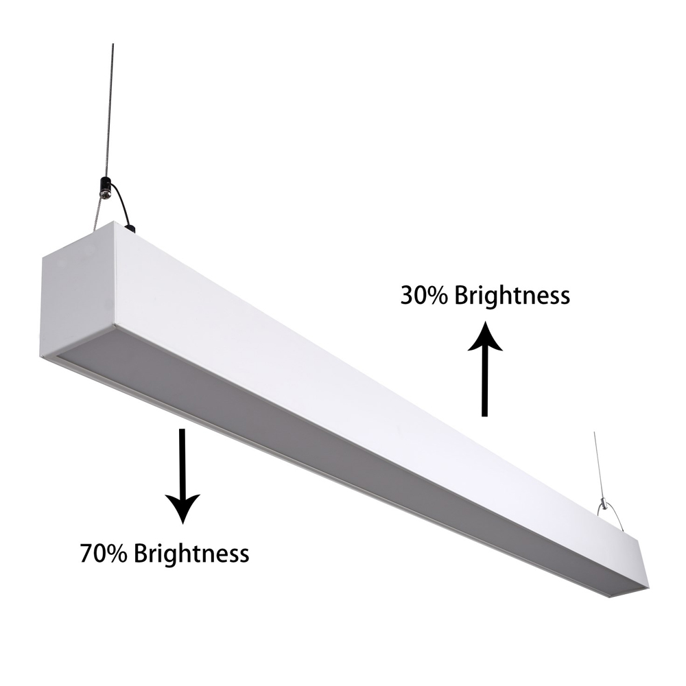 Stocked in US black Led Linear Pendant 4ft Strip Light Linkable Architectural Lighting Fixture Office Hanging Ceiling Light