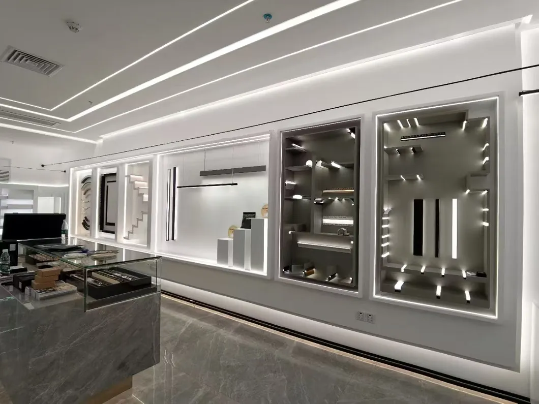 Commercial Office Surface Mounted Ceiling Pendant Linear Strip Lighting System Recessed Linkable LED Linear Light
