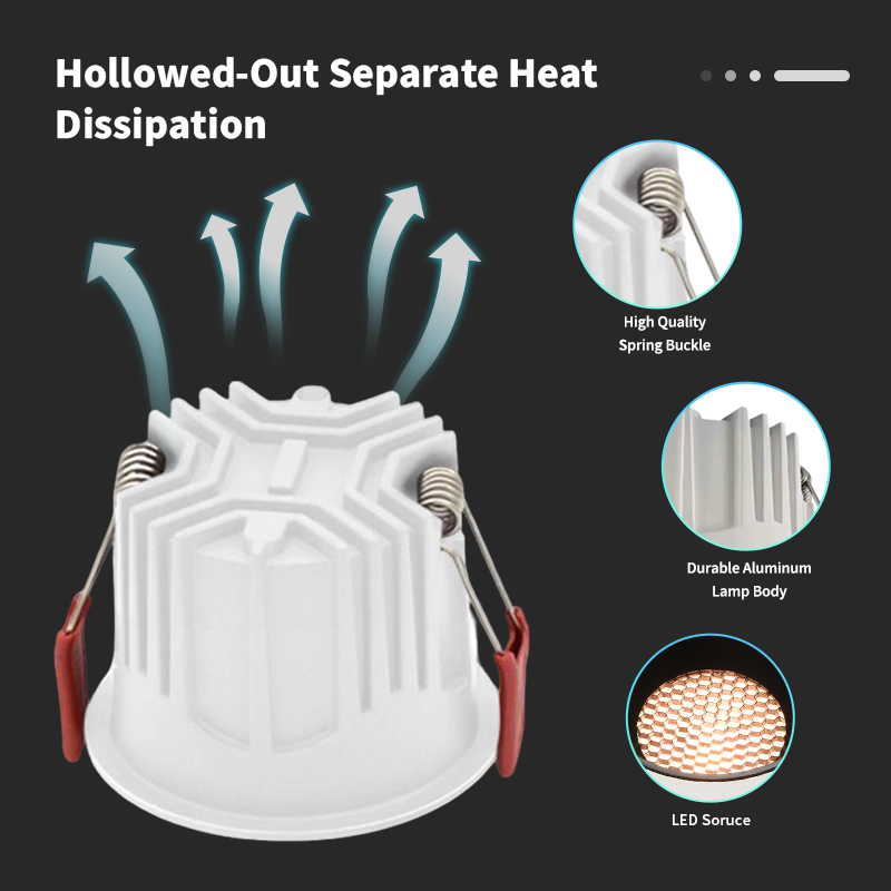 Recessed Honeycomb Led Lights Downlight Fixture Ceiling Indoor LED Light Downlight Anti-glare Deep Ceiling Spot Light Downlight