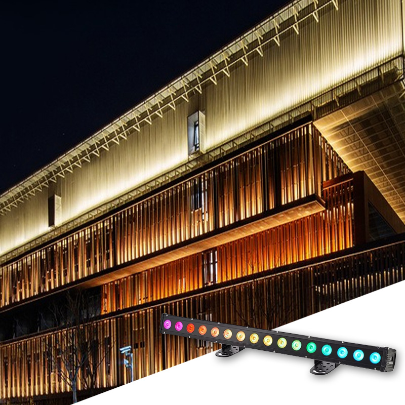 Professional Outdoor Facade Building Exterior Lighting IP65 Waterproof Dmx 512 Led Strip Pixel bar Linear Led Wall Washer Light