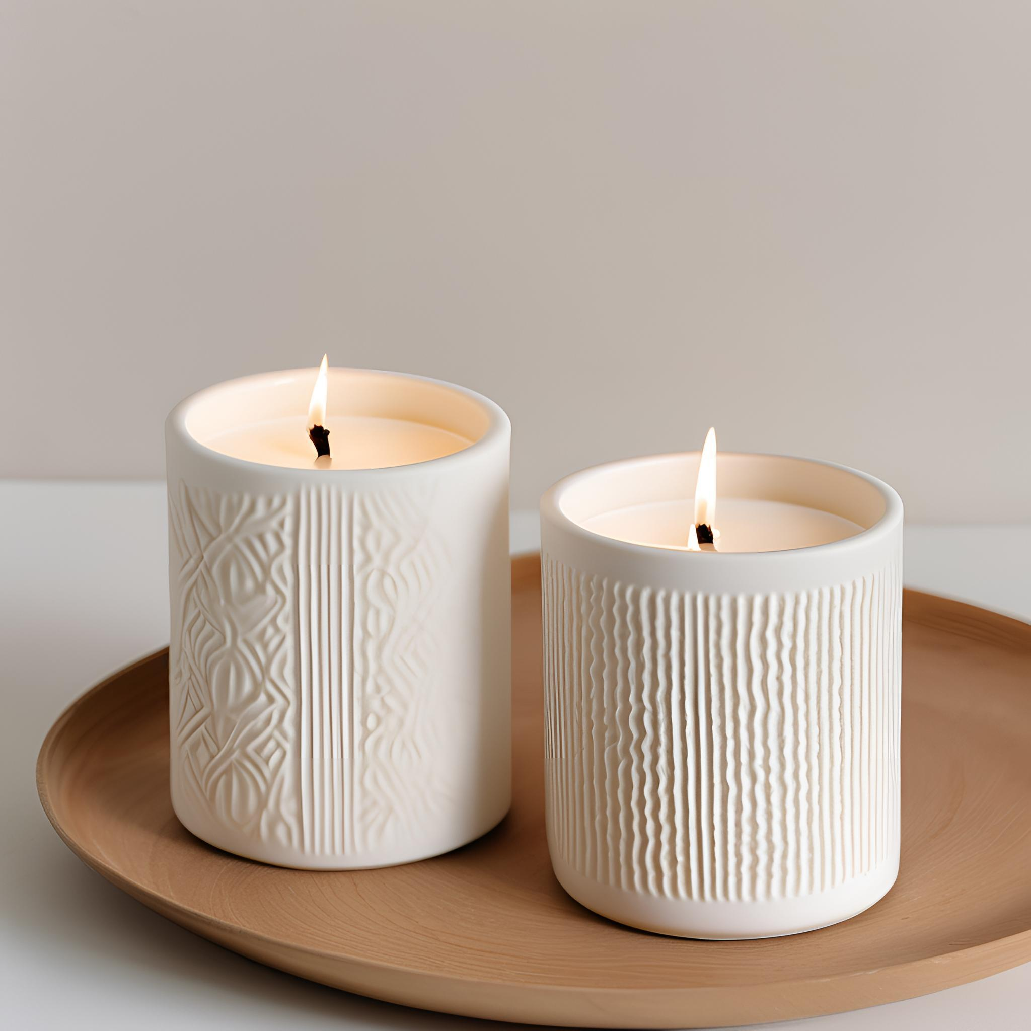 Cheap Vertical Stripe Ceramic Candle Holders with Matte White Finish – Set of 2 for Modern Home Décor VDLK1938 Manufacturer, Manufacturers