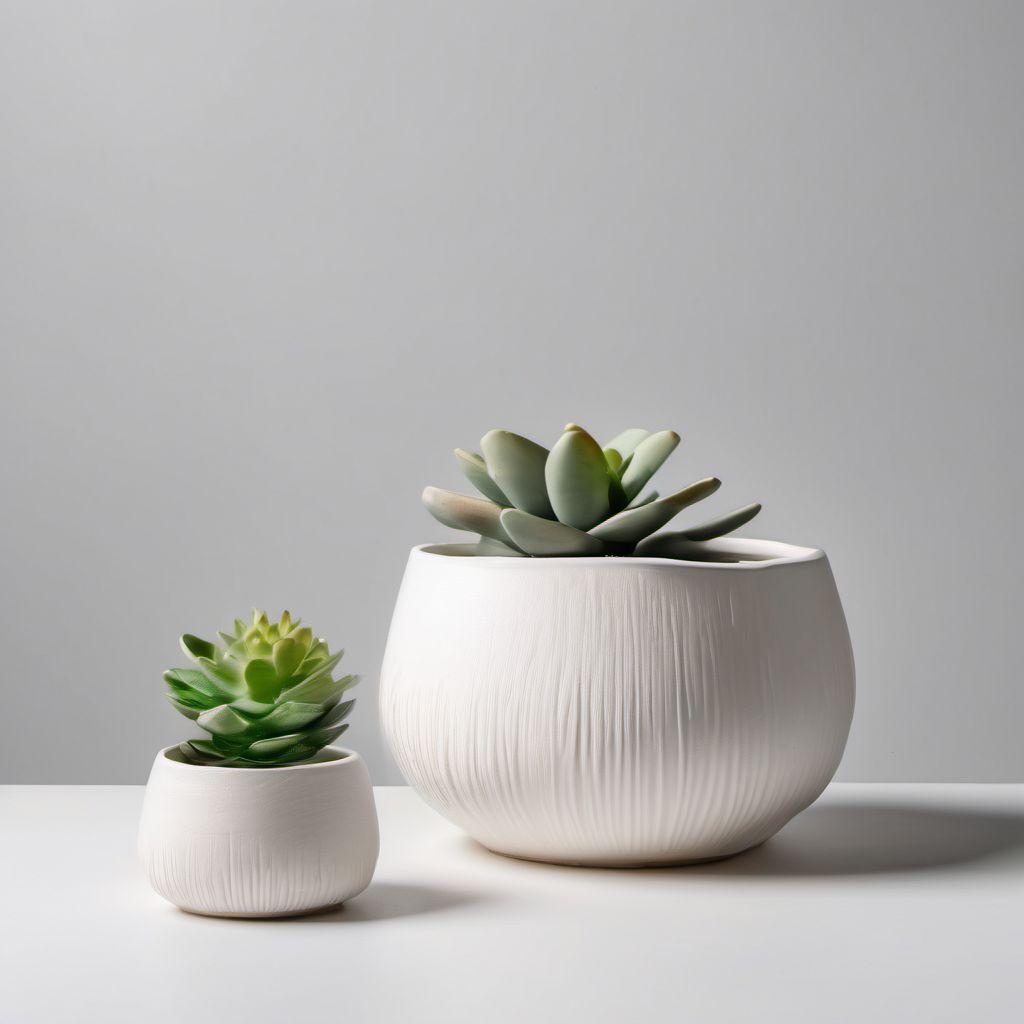 Wholesale Contemporary Ceramic Pots with Vertical Stripes – Matte Finish Planters for Indoor Use VDMK2402013 Suppliers, Factories