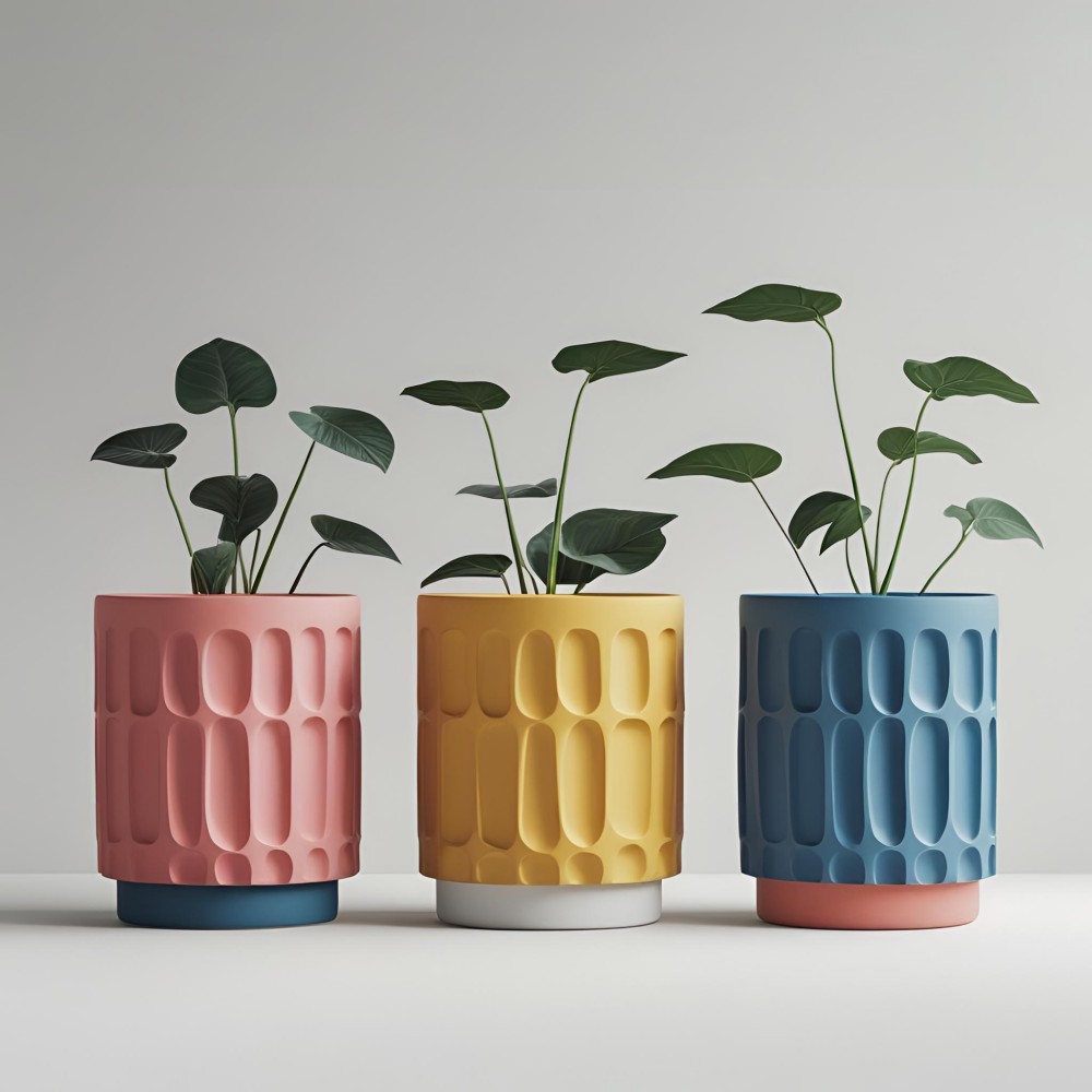 Cheap Colored Texture Plant Pot - Stylish Indoor Planting Container VDLK4636 Supplier, Factories