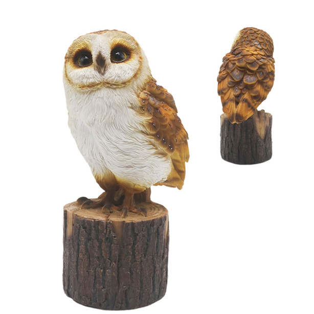 China Handcrafted Resin Owl on Wood Stump LGDC6864 Suppliers, Factory
