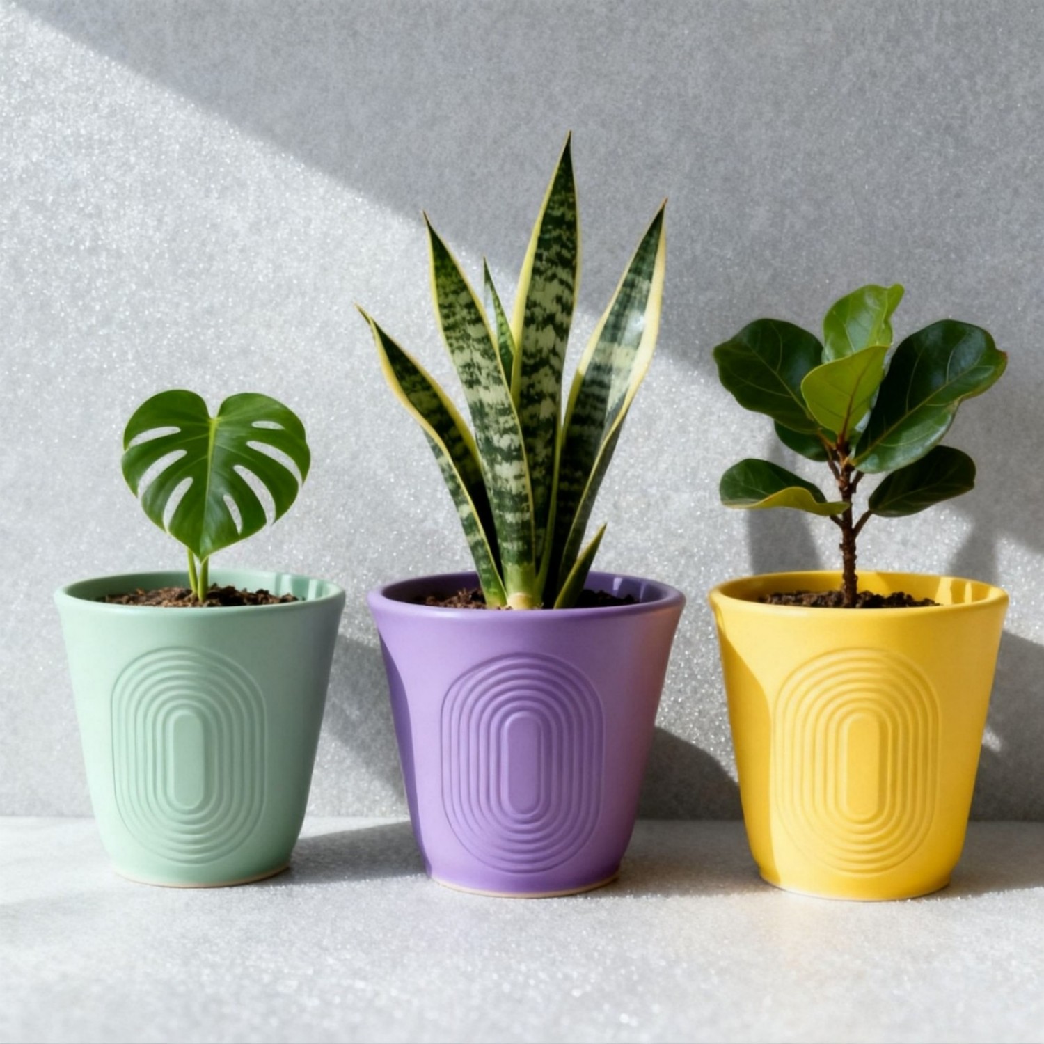 Cheap Pastel Ceramic Flower Pots Featuring Raised Arch Texture Designs VDLK5501 Manufacturer, Manufacturers